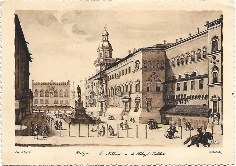 Bologna il Nettuno, postcard